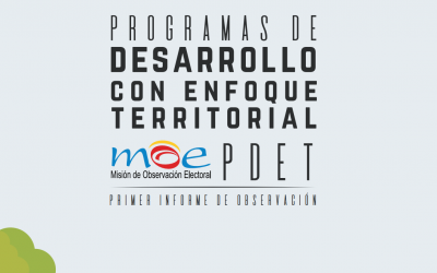 Primer informe programas de Desarrollo con Enfoque Territorial
