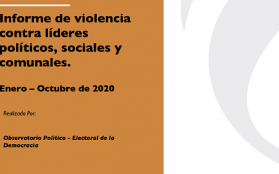 Informe de violencia contra líderes políticos, sociales y comunales
