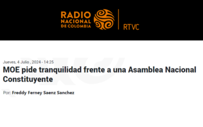 MOE pide tranquilidad frente a una Asamblea Nacional Constituyente – Vía Radio Nacional de Colombia