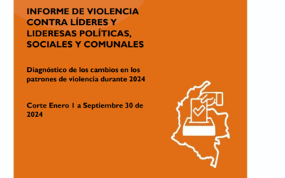 Informe de violencia contra líderes y lideresas políticas, sociales y comunales