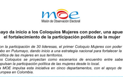 Putumayo da inicio a los Coloquios Mujeres con poder, una apuesta por el fortalecimiento de la participación política de la mujer