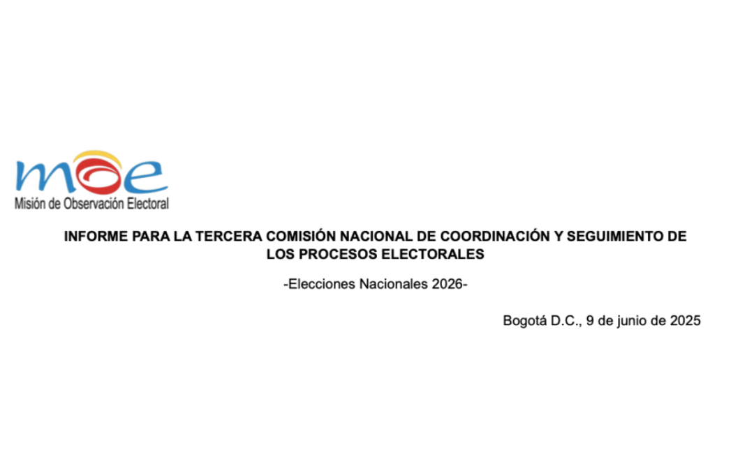 INFORME PARA LA TERCERA COMISIÓN NACIONAL DE COORDINACIÓN Y SEGUIMIENTO DE LOS PROCESOS ELECTORALES
