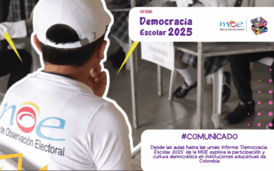Desde las aulas hasta las urnas: informe ‘Democracia Escolar 2025’.La MOE explora la participación y cultura democrática en instituciones educativas de Colombia